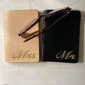Mr and Mrs Set Leather Passport Holders